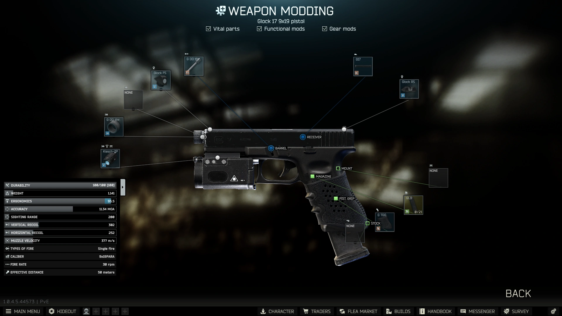 Glock 17 build: modding screen