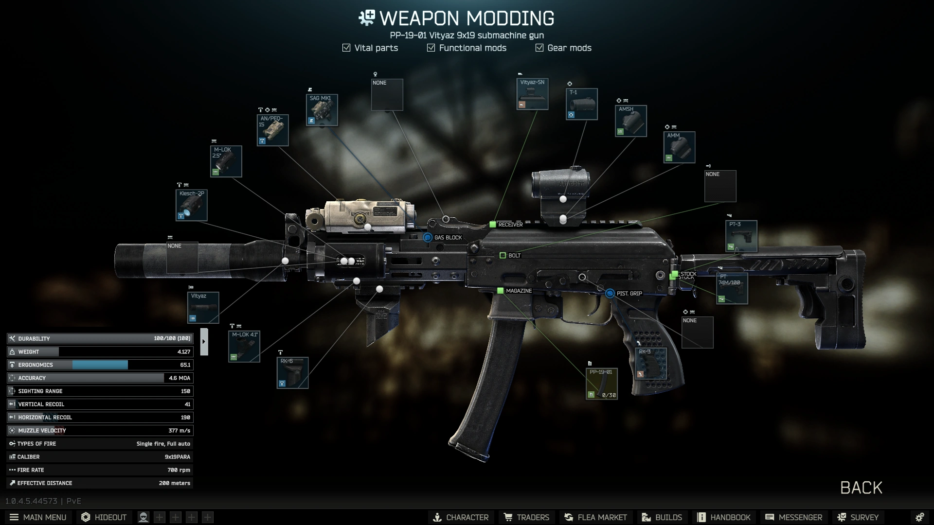 PP-19-01 build: modding screen
