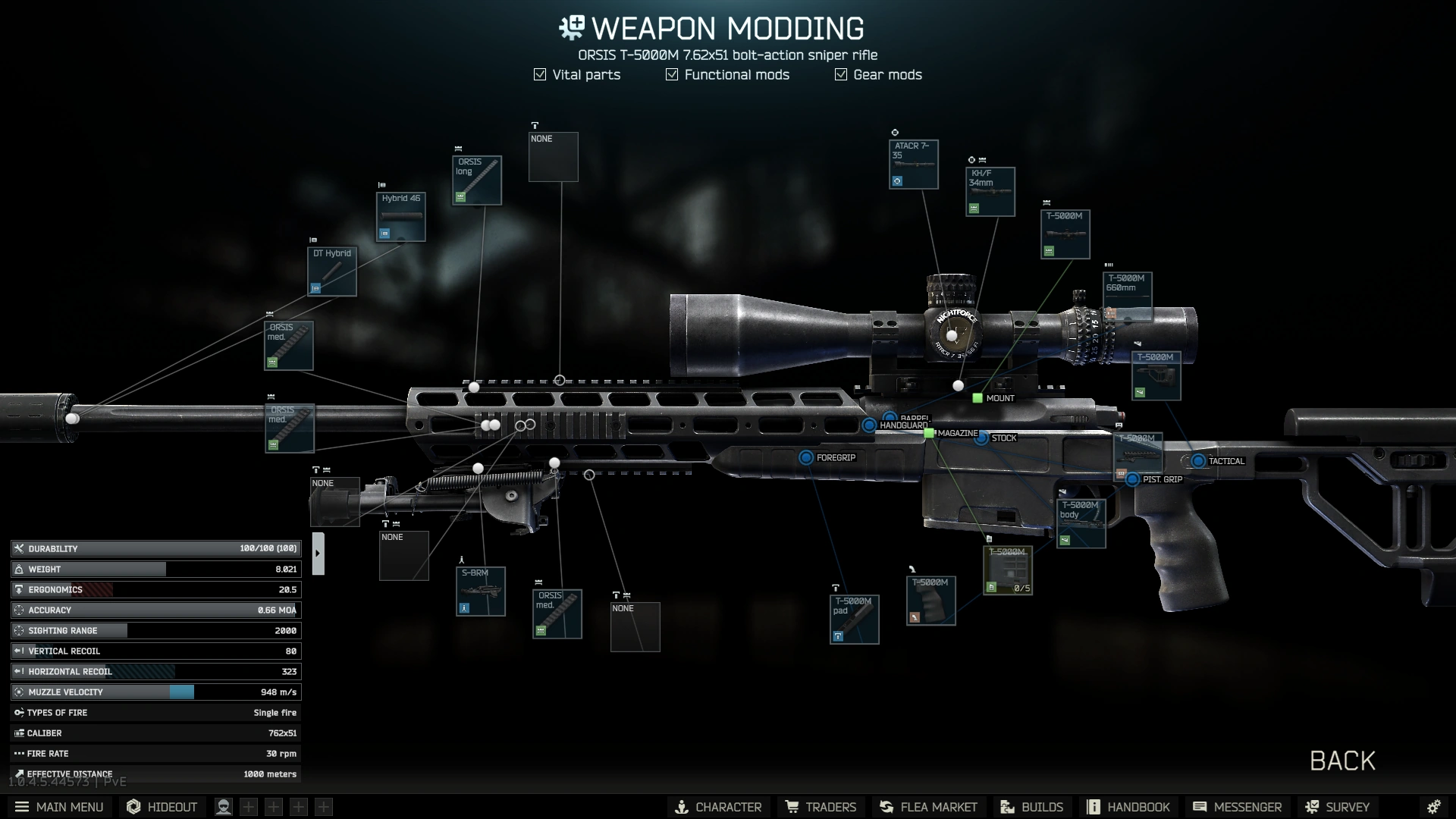 T-5000M build: modding screen