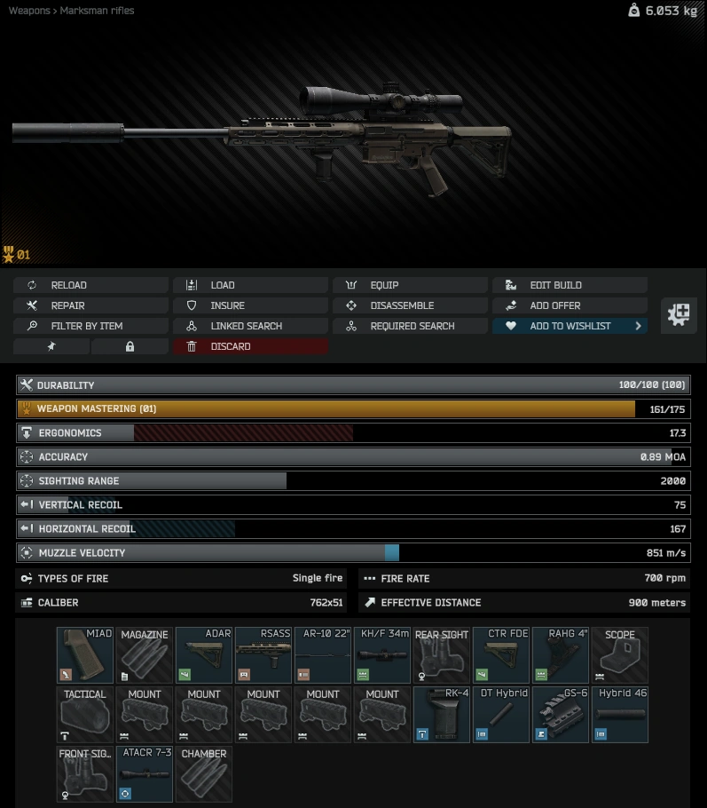 Gunsmith Master - Part 2 build: inspect view