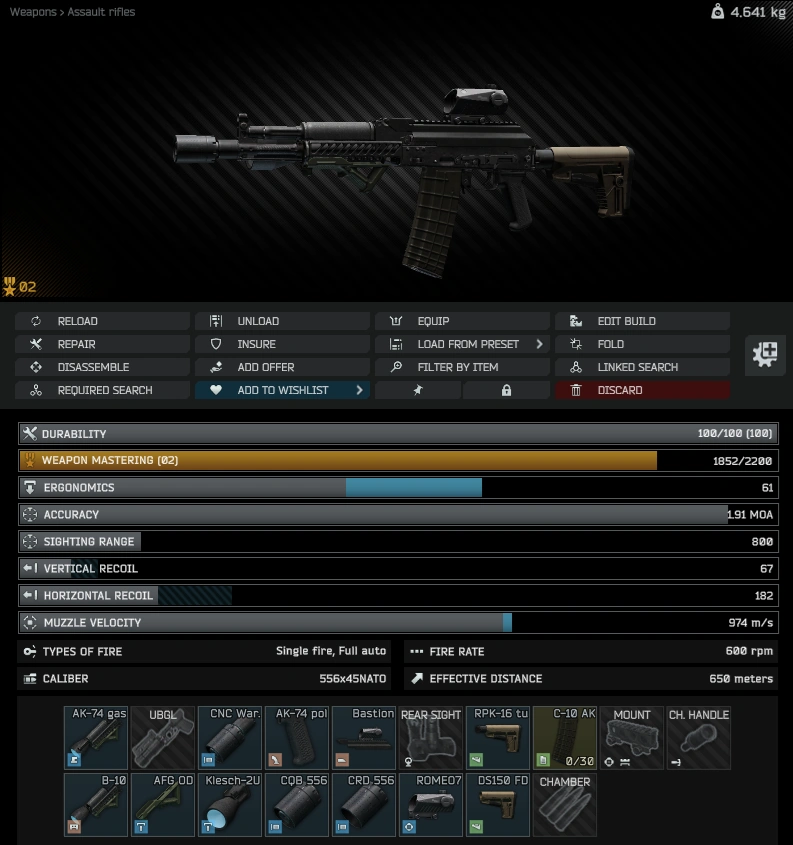 Gunsmith Master - Part 4 build: inspect view