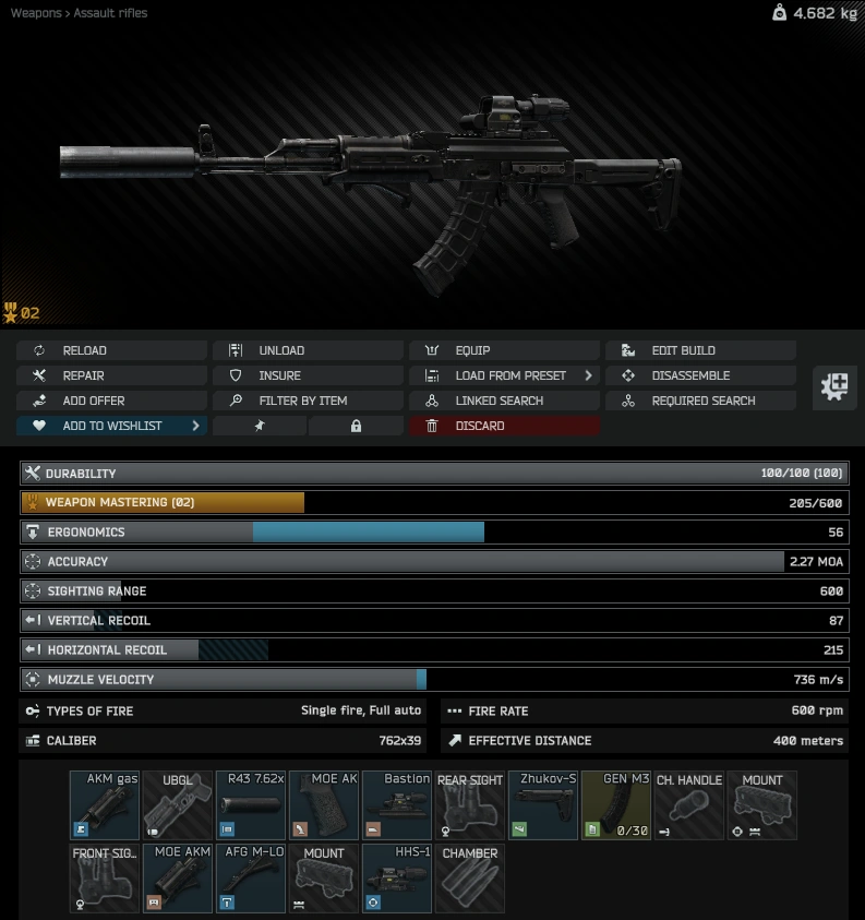 Gunsmith Master - Part 5 build: inspect view