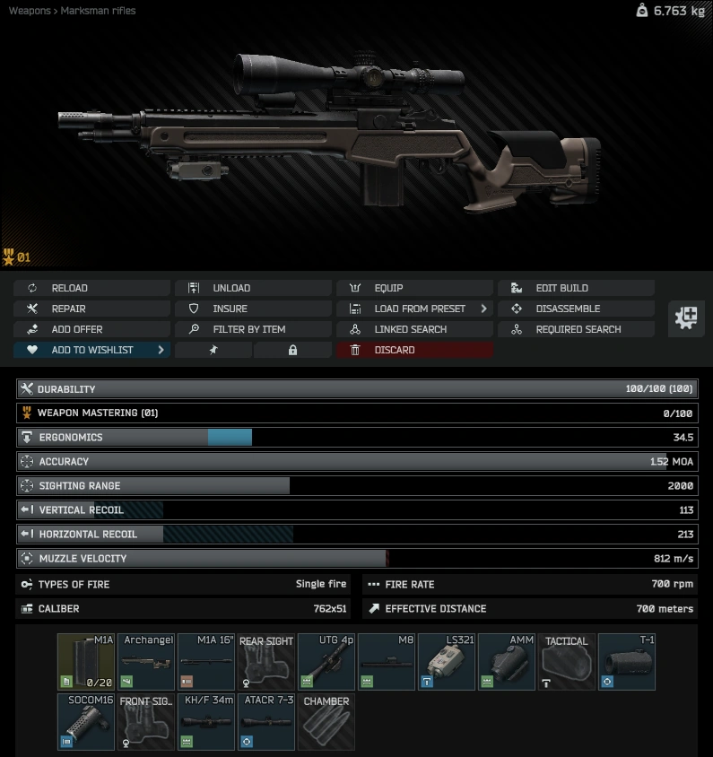 Gunsmith Master - Part 7 build: inspect view