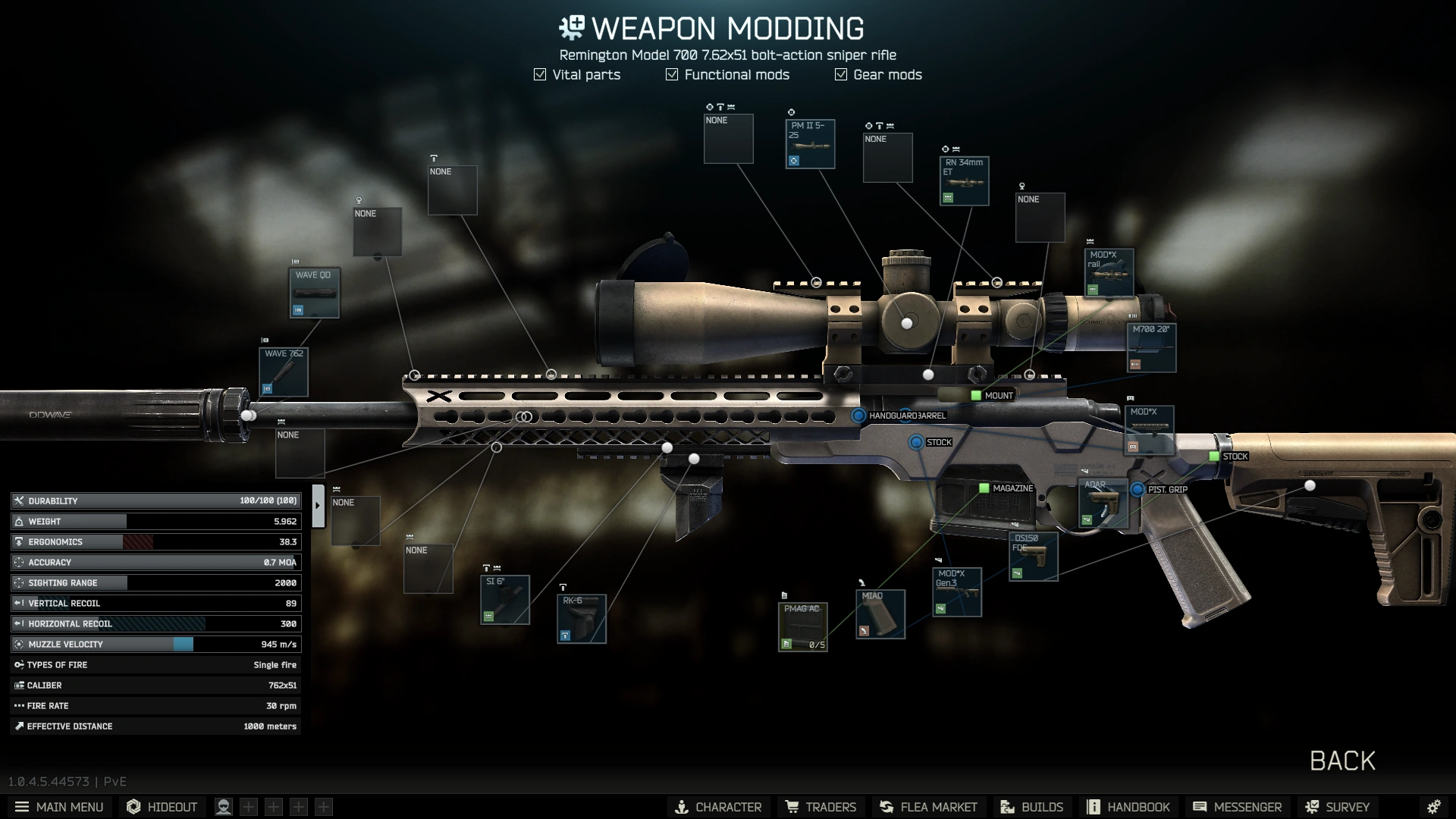 M700 build: modding screen