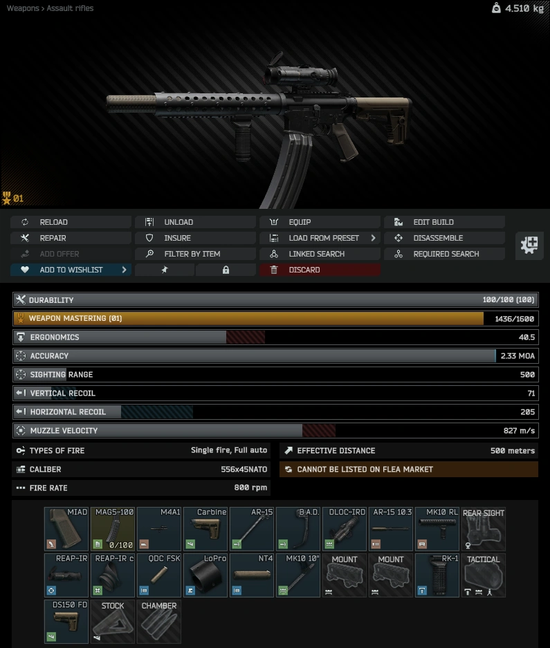 Gunsmith Master - Part 9 build: inspect view